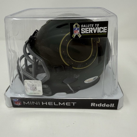 Dallas Clark Signed Indianapolis Colts STS Mini Helmet Beckett Witness JSA COA - Picture 4 of 6